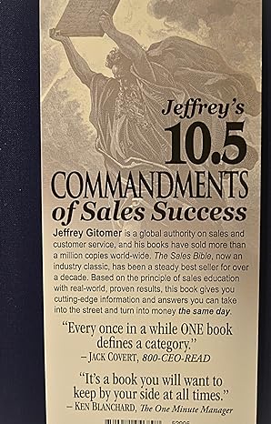 Jeffrey Gitomer's The Sales Bible: The Ultimate Sales Resource Hardcover – November 7, 2023