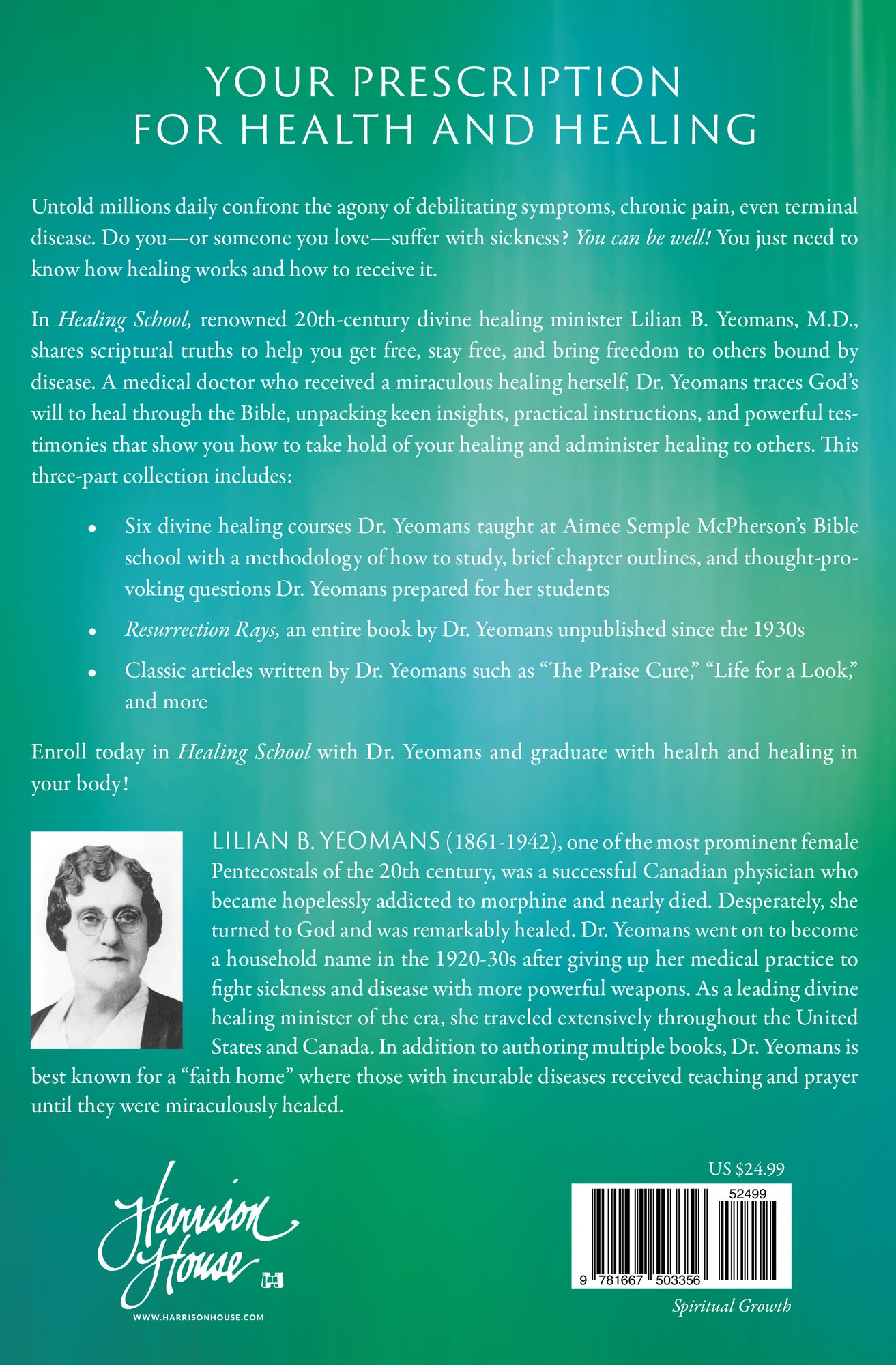 Dr. Lilian B. Yeomans' Healing School:  Classic Teachings & Works Unpublished Since the 1930s (Paperback) - March 5, 2024 Dr. Lilian B. Yeomans' Healing School:  Classic Teachings & Works Unpublished Since the 1930s (Paperback) - March 5, 2024