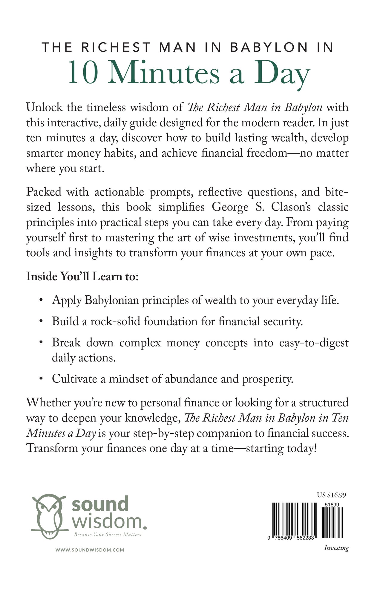 The Richest Man in Babylon in Ten Minutes a Day: Daily Wisdom to Build Wealth and Financial Freedom Paperback – August 5, 2025 The Richest Man in Babylon in Ten Minutes a Day: Daily Wisdom to Build Wealth and Financial Freedom Paperback – August 5, 2025