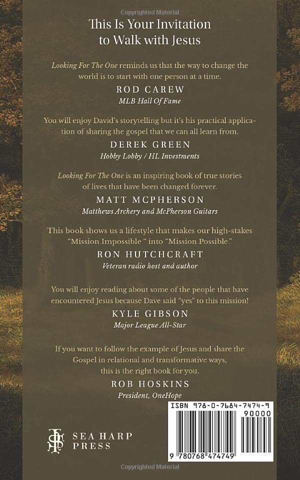 Looking for the One: Stories of Seeing the Lost, Lonely, and Broken Through the Eyes of Jesus Hardcover – May 23, 2023 Looking for the One: Stories of Seeing the Lost, Lonely, and Broken Through the Eyes of Jesus Hardcover – May 23, 2023