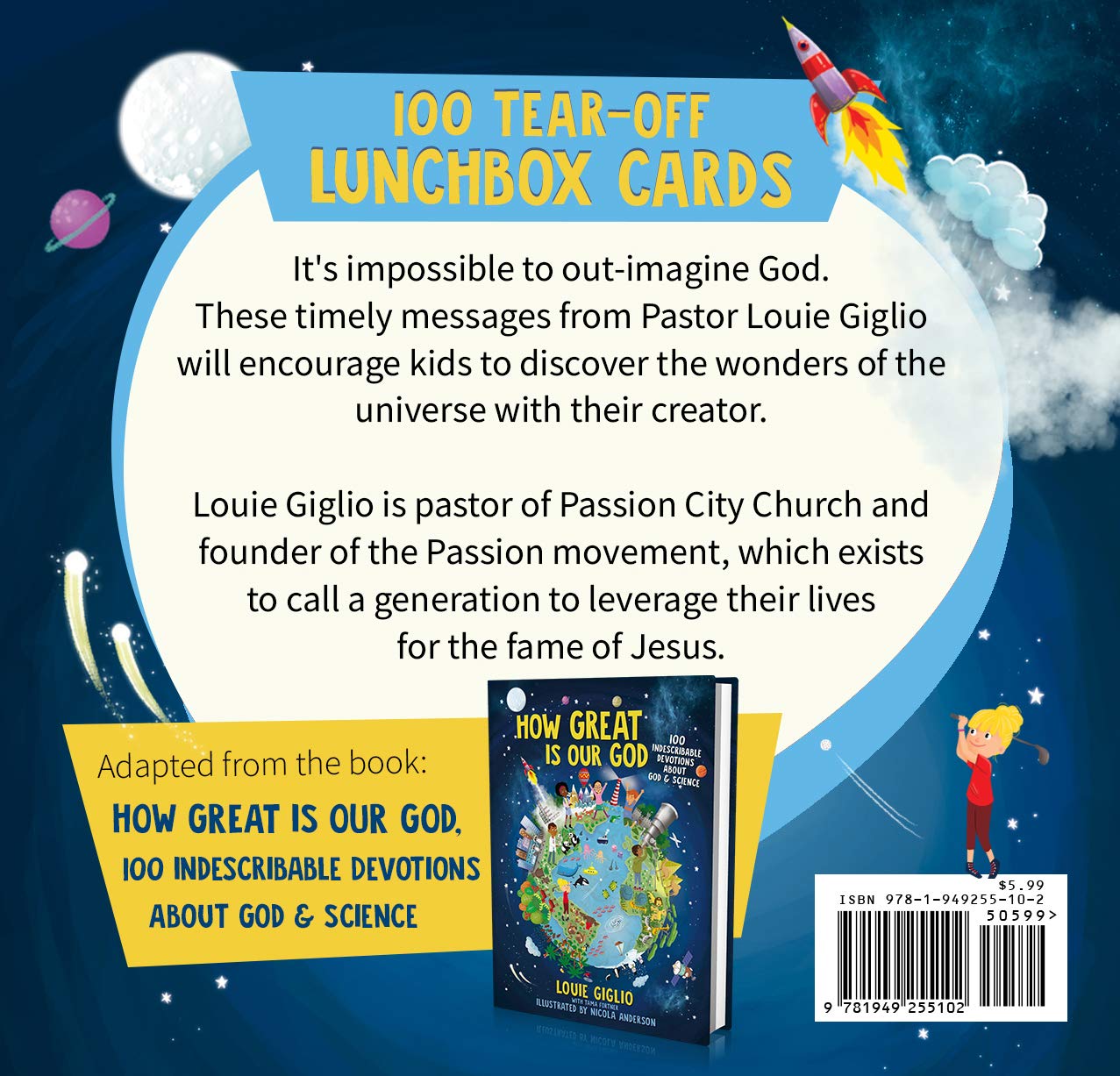 How Great Is Our God: 100 Tear-Off Lunchbox Cards About God and Science Paperback – November 5, 2019 How Great Is Our God: 100 Tear-Off Lunchbox Cards About God and Science Paperback – November 5, 2019