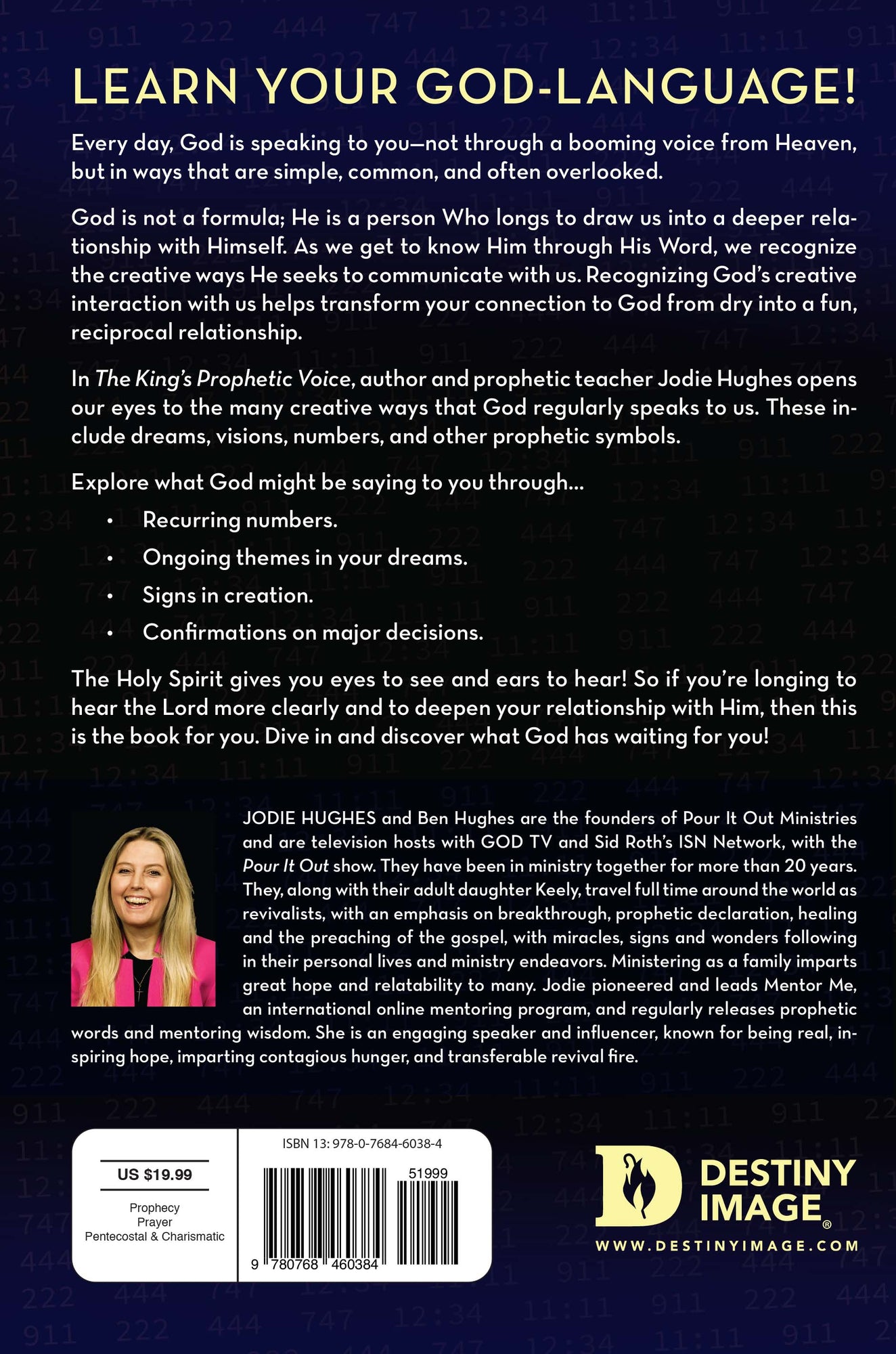 The King's Prophetic Voice: Hearing God Speak Through Symbolism and Supernatural Signs Paperback – March 15, 2022 by Jodie Hughes  (Author) The King's Prophetic Voice: Hearing God Speak Through Symbolism and Supernatural Signs Paperback – March 15, 2022 by Jodie Hughes  (Author)