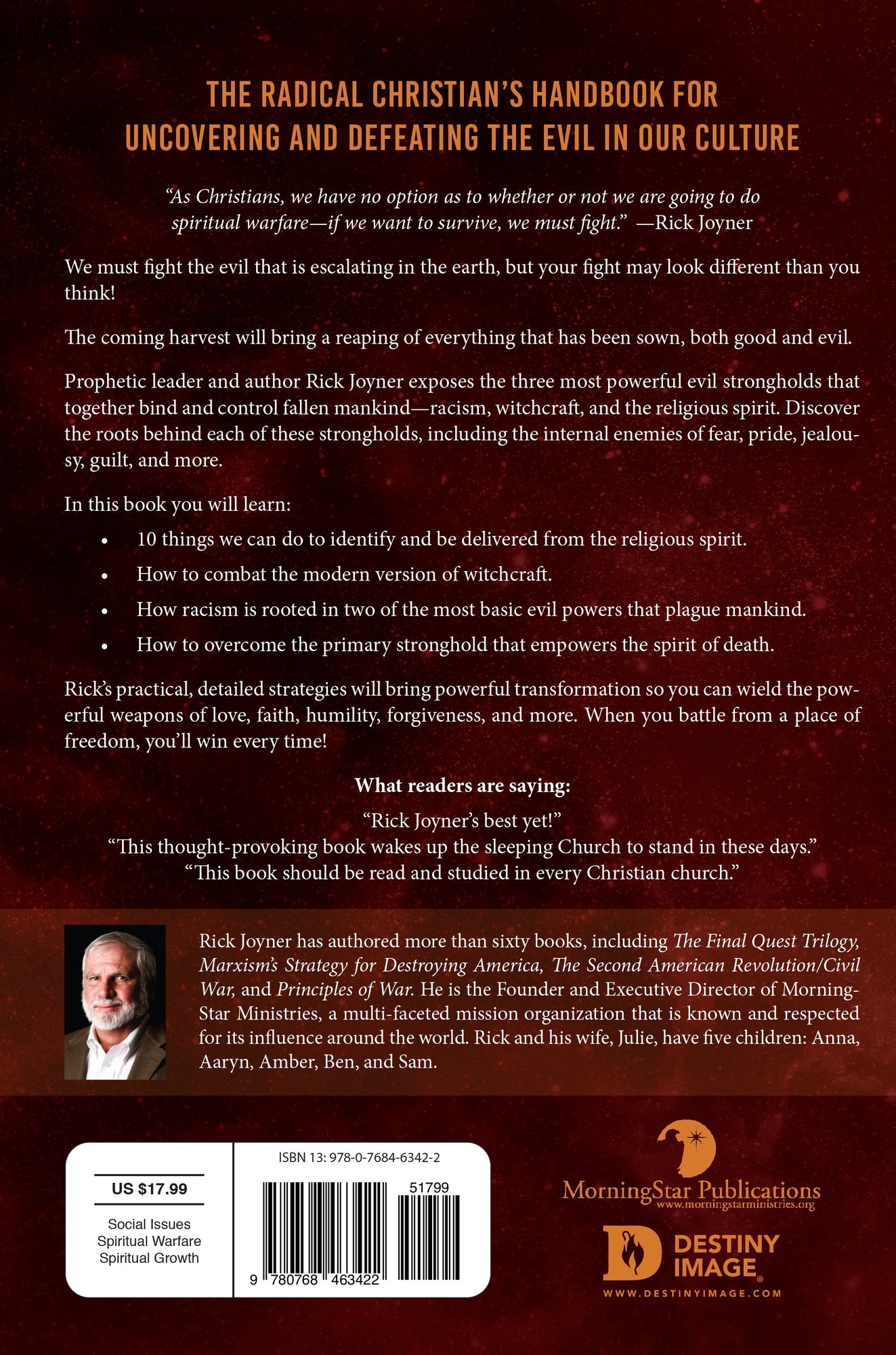Overcoming Evil in the Last Days: Exposing Satan's Three Most Powerful Evil Strongholds: Racism, Witchcraft, and the Religious Spirit Paperback – September 20, 2022 Overcoming Evil in the Last Days: Exposing Satan's Three Most Powerful Evil Strongholds: Racism, Witchcraft, and the Religious Spirit Paperback – September 20, 2022