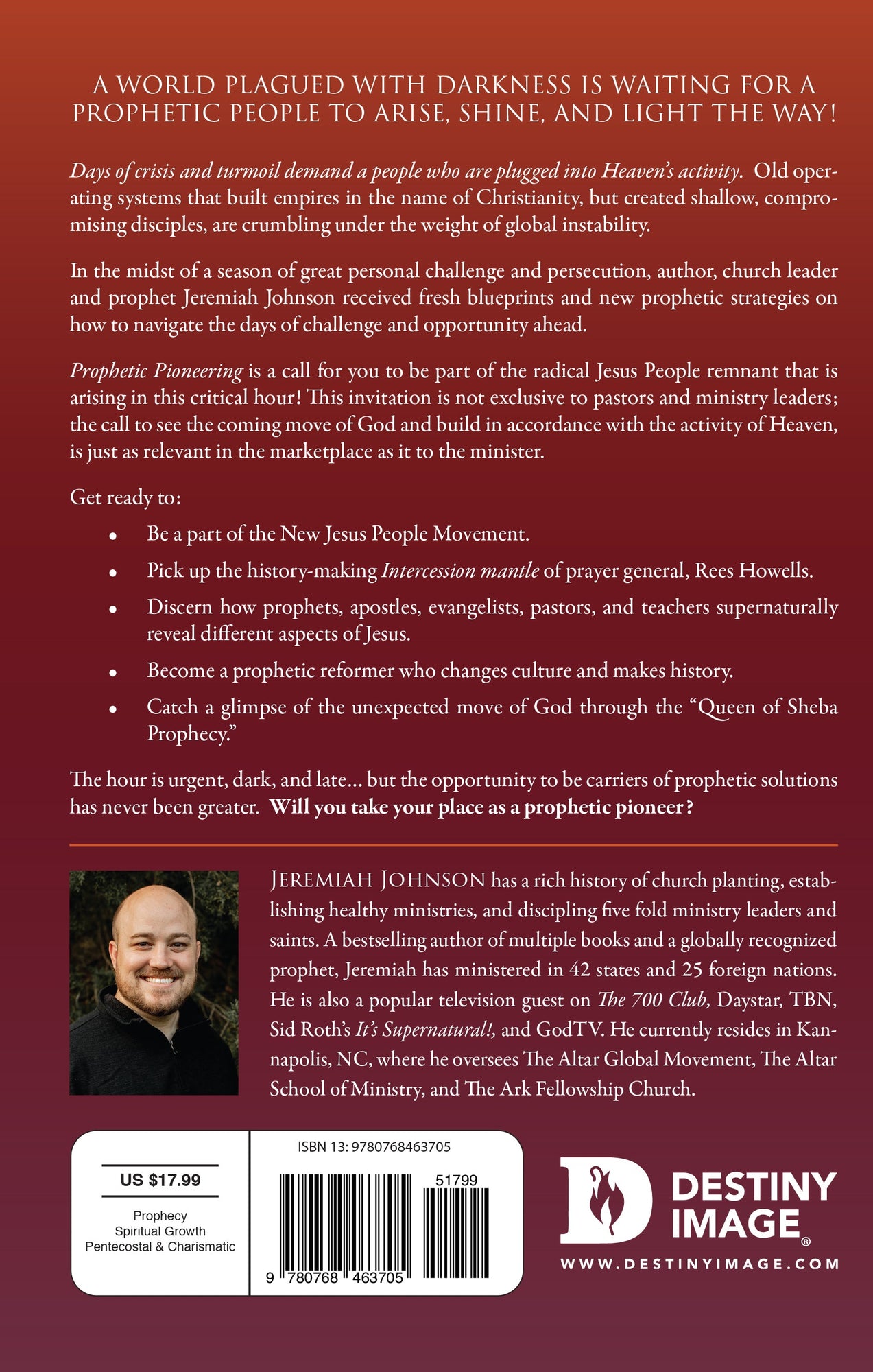 Prophetic Pioneering: A Call to Build and Establish God's New Era Wineskins Paperback – January 17, 2023 Prophetic Pioneering: A Call to Build and Establish God's New Era Wineskins Paperback – January 17, 2023