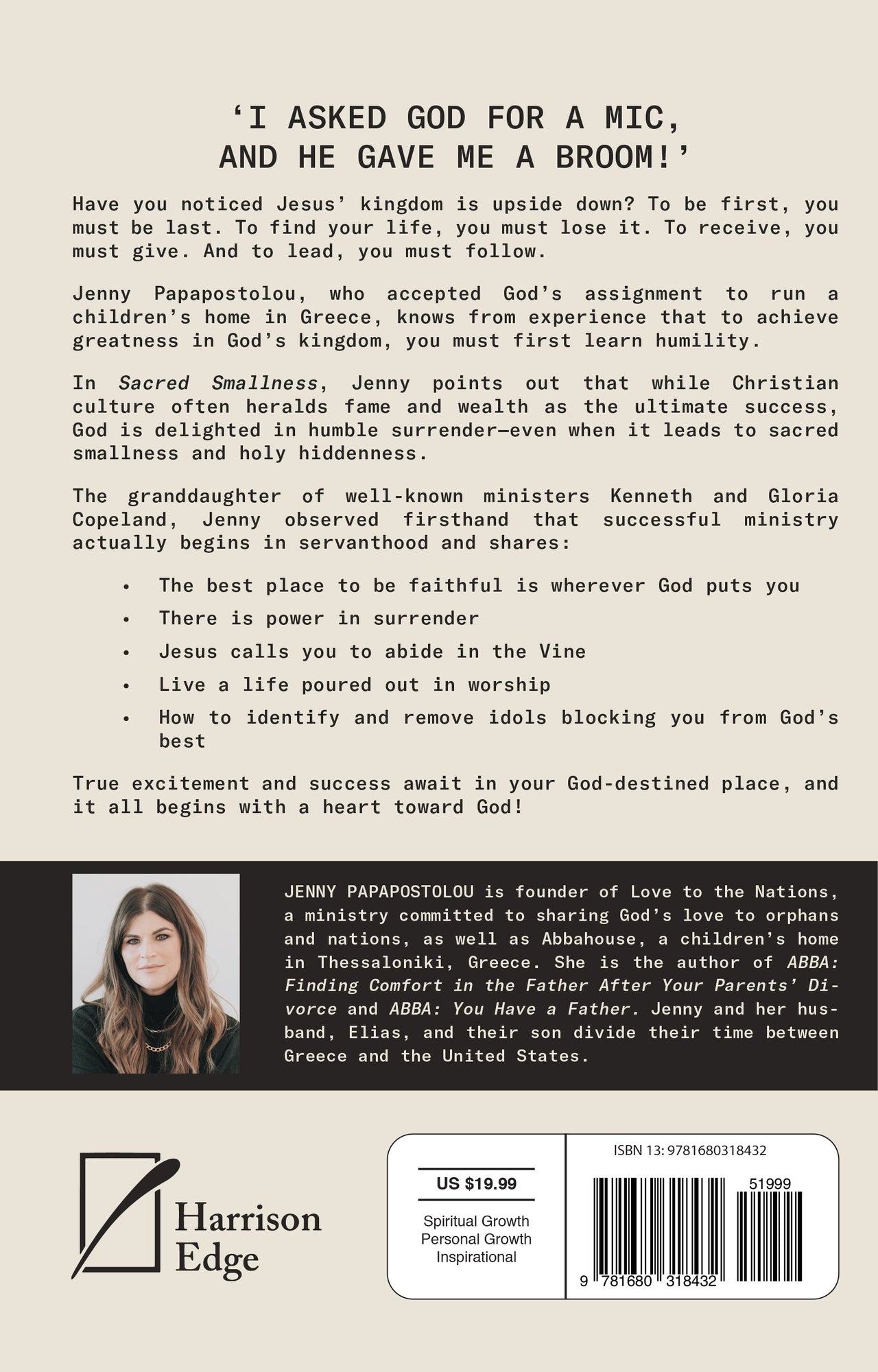 Sacred Smallness: Finding Kingdom Greatness in a Fruitful, Hidden Life Paperback – May 17, 2022 Sacred Smallness: Finding Kingdom Greatness in a Fruitful, Hidden Life Paperback – May 17, 2022