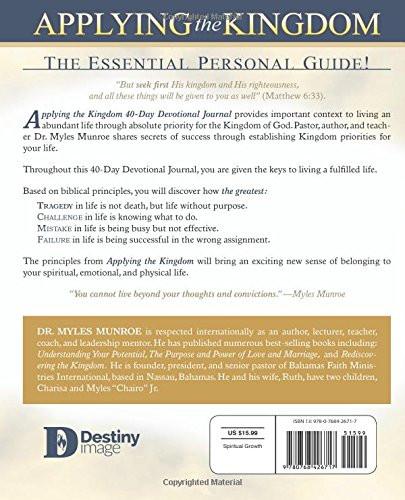 Applying the Kingdom 40 Day Devo /Journal Applying the Kingdom 40 Day Devo /Journal