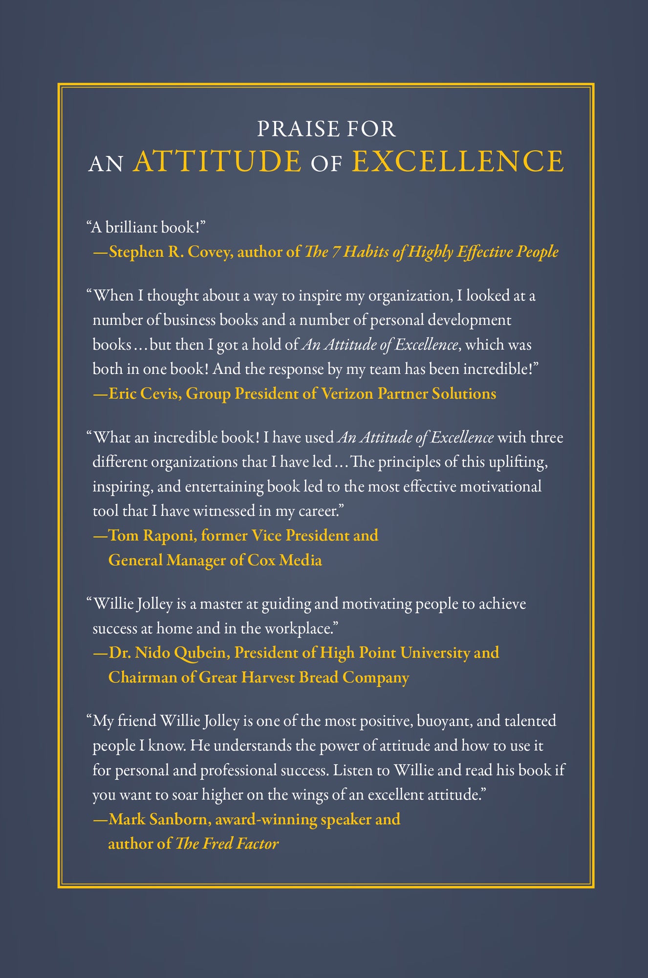 An Attitude of Excellence: How the Best Organizations Get the Best Performance from the Best People – December 9, 2025
