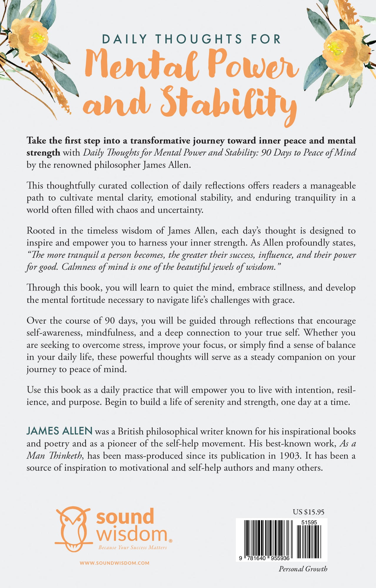 Daily Thoughts for Mental Power and Stability: 90 Days to Peace of Mind Paperback – January 7, 2025