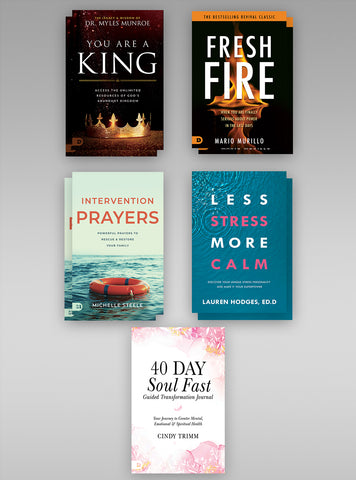 Combined Publishers New Release Program Contains (2- You are A King, 2 - Fresh Fire, 2 - Intervention Prayers, 2 - Less Stress, More Calm + Plus Free Gift)