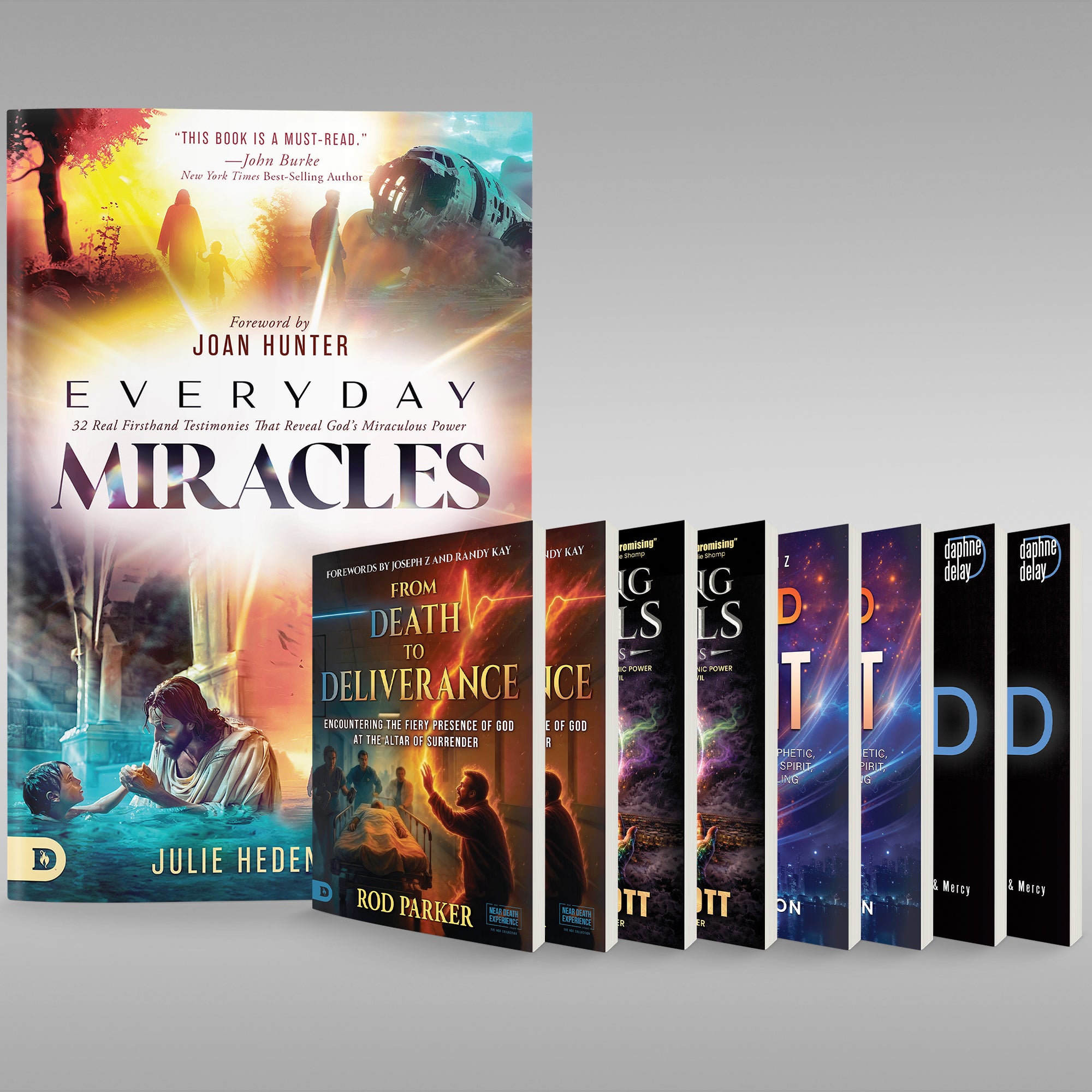 Combined Publishers New Release Program Contains (2 - From Death to Deliverance, 2 - Exposing Portals of Darkness, 2 - Ignited by the Spirit, 2 - Facing God 10th Anniversary Expanded Edition) + Plus Free Gift