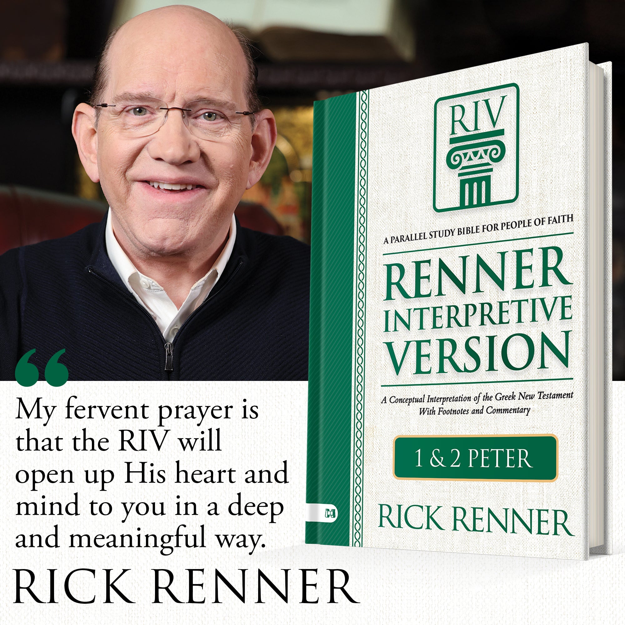 Renner Interpretive Version 1 and 2 Peter: A Conceptual Interpretation of the Greek New Testament With Footnotes and Commentary Hardcover – November 4, 2025