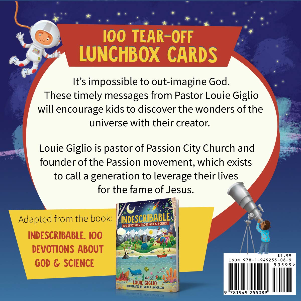 Indescribable: 100 Tear-Off Lunchbox Notes About God and Science Paperback – August 1, 2019