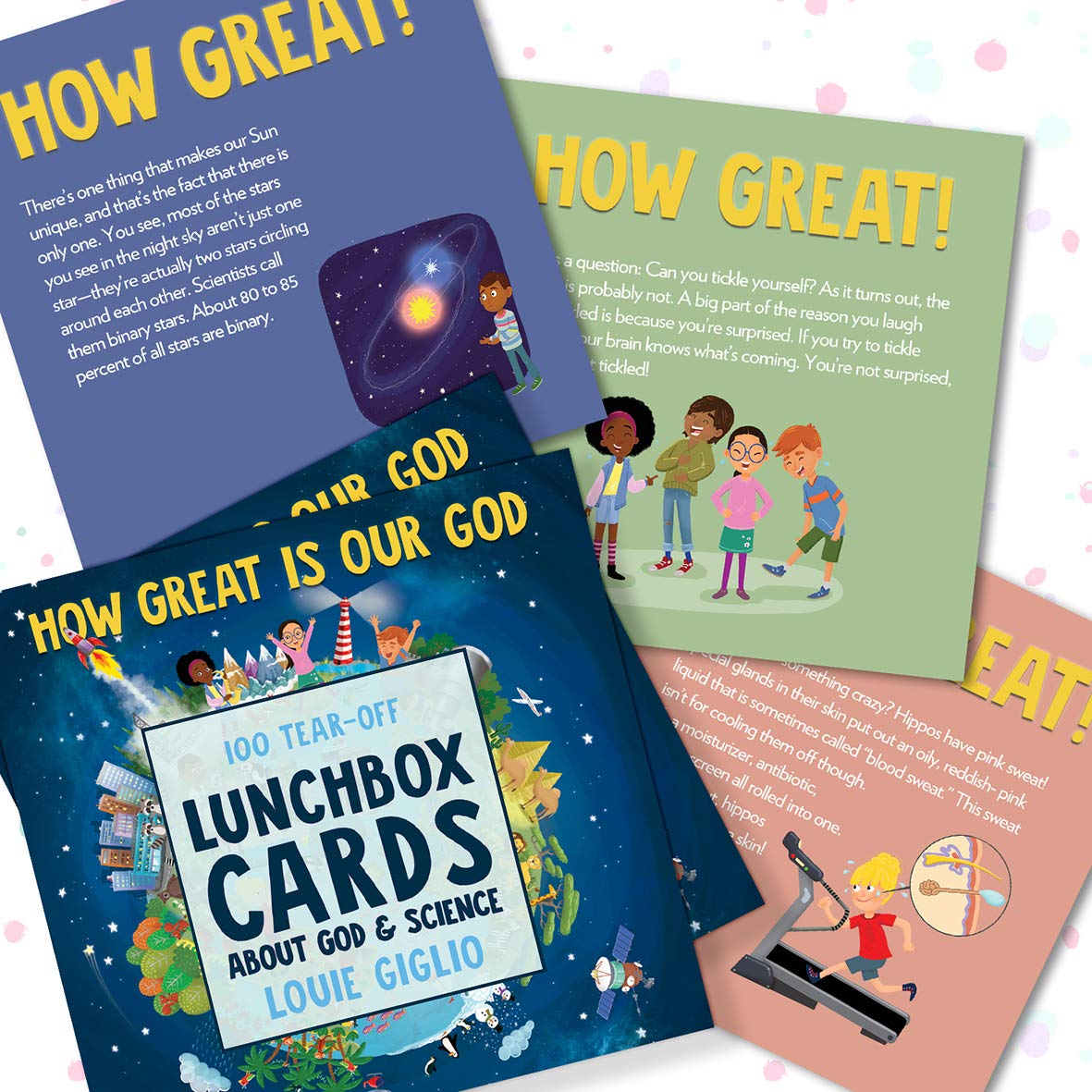 How Great Is Our God: 100 Tear-Off Lunchbox Cards About God and Science Paperback – November 5, 2019