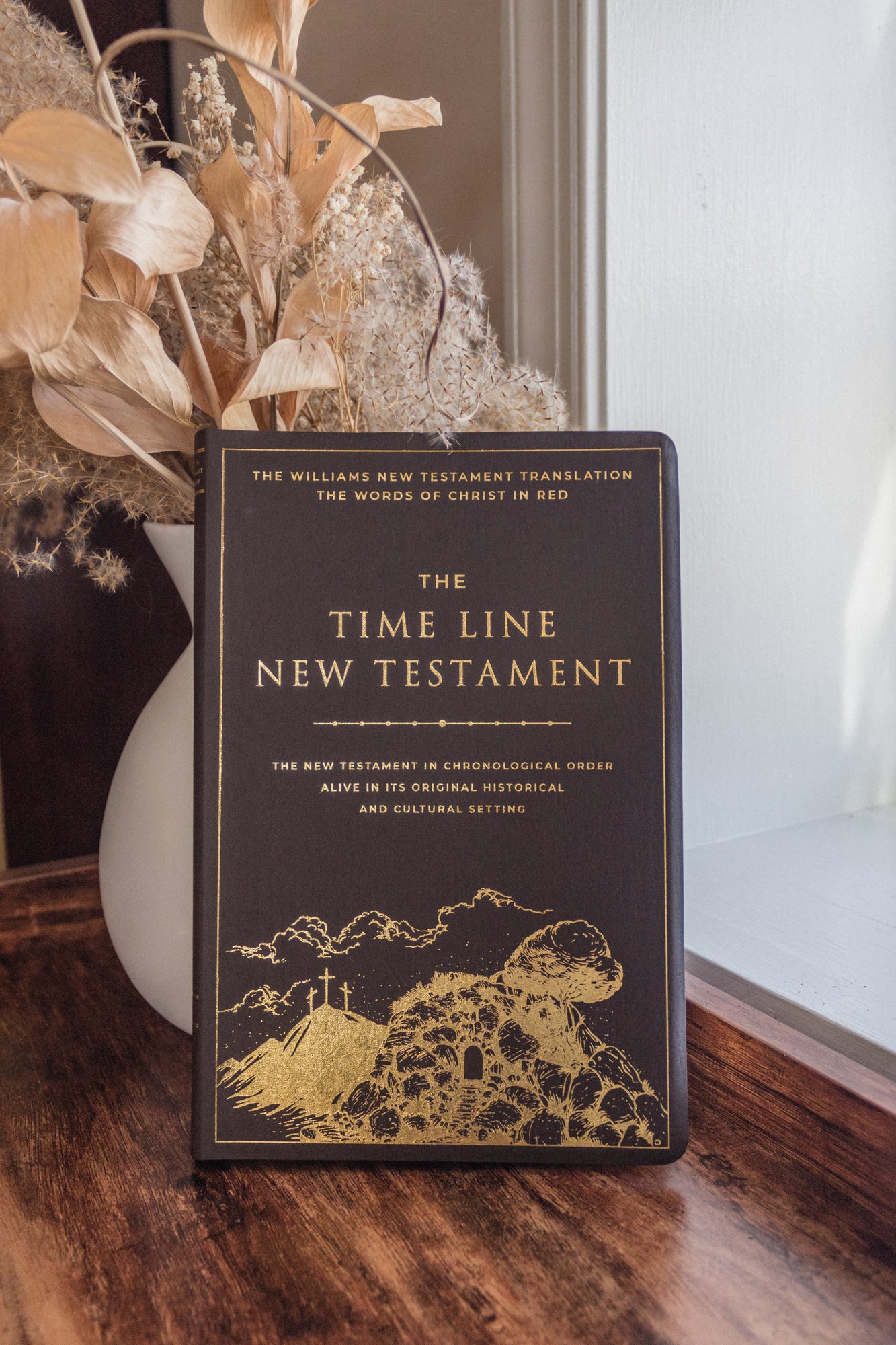 The Time Line New Testament Bible (2023) (Leather Look with Gold Foil Imprint and Gold Foil Pages) (Words of Christ in Red) (Full Color Interior and Maps) (Imitation Leather – January 17, 2023)